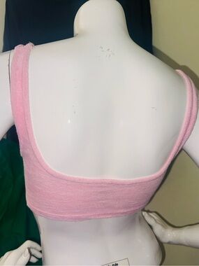 👑 Size XXSmall H&M Light Pink Crop Bralette Tank Top